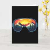 Carte Ski Snowboard Ski Montagnes (Fleur jaune)
