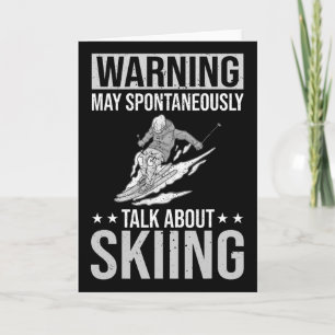 Carte Ski Sport Drôle Compétition d'entraînement de ski