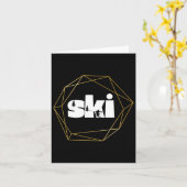 Carte Ski Sur Les Pistes (Fleur jaune)