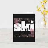 Carte Ski Sur Les Pistes2 (Fleur jaune)