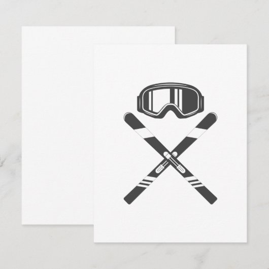 Carte Ski traversé (Devant / Derrière)