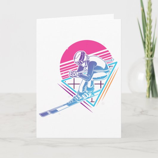 Carte Ski Trip Skiing Retro Vintage 80s 90s (Devant)