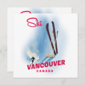 Carte Ski Vancouver Canada Magnet (Devant / Derrière)