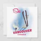 Carte Ski Vancouver Canada Magnet (Dos)