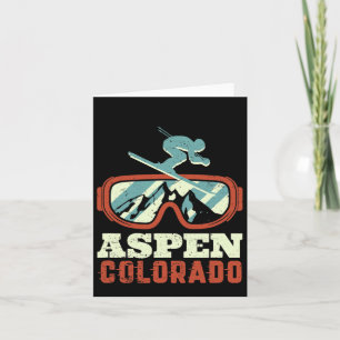 Carte Ski vintage Retro Snowboard Aspen Colorado M