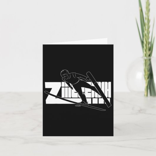 Carte Ski Winter Sport Nordic Combinaison Ski Jumping (Devant)