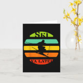 Carte Ski Ya plus tard (Fleur jaune)