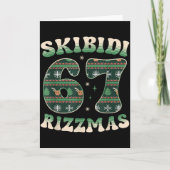 Carte Skibidi Rizzmas 67 Six Seven Meme Ugly Christmas F (Devant)