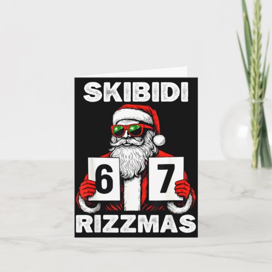 Carte Skibidi Rizzmas Christmas 6 7 Funny Santa (Devant)