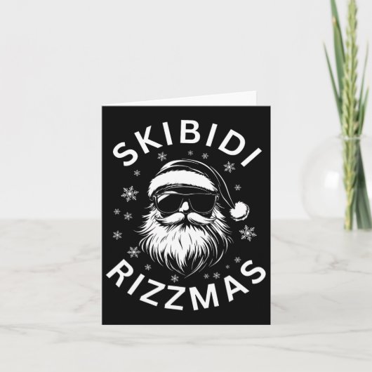 Carte Skibidi Rizzmas Funny Noël du Père Noël (Devant)