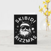 Carte Skibidi Rizzmas Funny Noël du Père Noël (Fleur jaune)