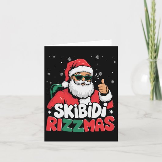 Carte Skibidi Rizzmas Noël Père Noël Joyeux Rizz M (Devant)