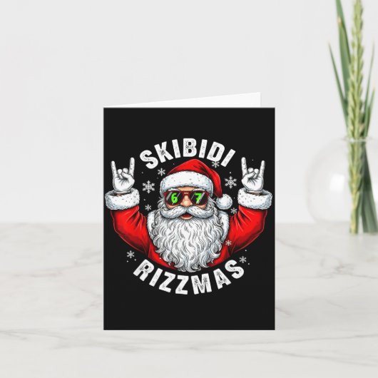 Carte Skibidi Rizzmas Santa Sungles Funny Christmas Men  (Devant)