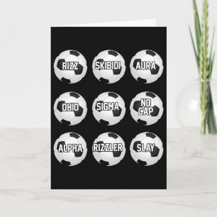 Carte Skibidi Soccer Rizzler Sigma Boy Rizz Soccer Drôle