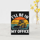 Carte Skid Steer Operator Construction Heavy Equipment J (Fleur jaune)