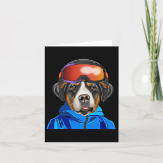 Carte Skier Grand Swiss Mountain Dog Snowboard Pock