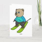 Carte Skieur à l'Ours Ski (Dos)