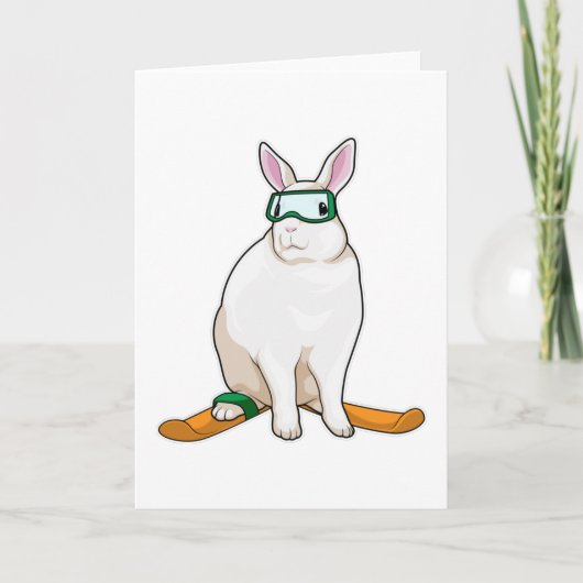 Carte Skieur de bunny ski (Devant)