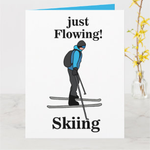 Carte Skieur qui coule juste à ski