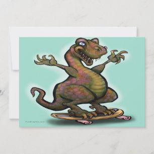 Carte Skieur Saurus Rex