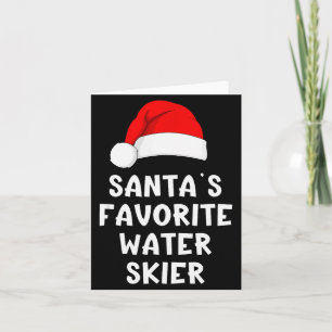 Carte Skieur Ski Eau Favori Du Père Noël De Noël