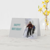 Carte Skieurs de fond (Fleur jaune)