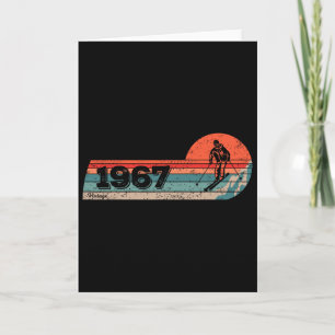 Carte Skieurs Skieur Vintage Né 1967 Anniversaire Ski Sk
