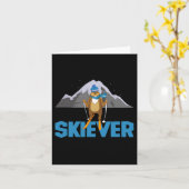 Carte Skiever Ski de fond Sports d'hiver Biathlon (Fleur jaune)
