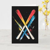 Carte Skiing 1 (Fleur jaune)