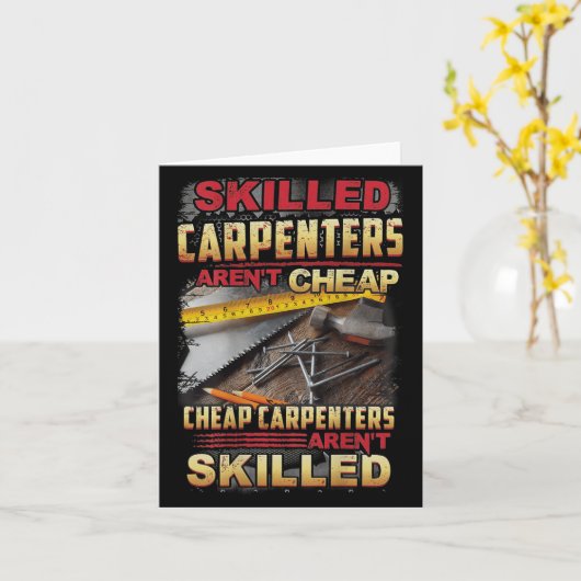 Carte Skilled Carpenters Aren't I Can't Fix Stud On Back (Fleur jaune)