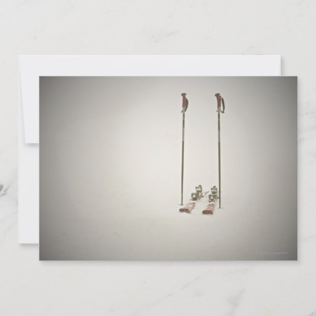 Carte Skis et pôles vides (Devant)