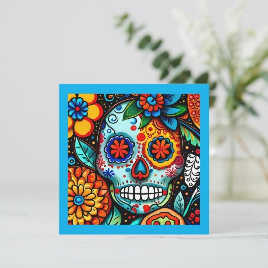 Carte Skull sucre (Debout devant)