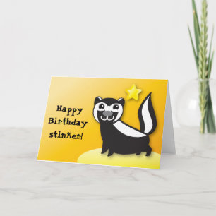 Carte SKUNK mignon Kawaii sourire