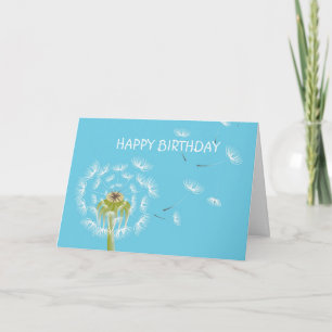 Carte Sky Blue dandelion floral nature