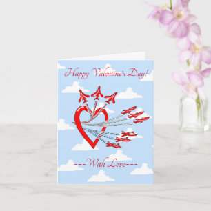 Carte Sky Blue Jet Avions Valentine