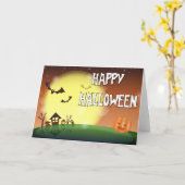 Carte Sky Happy Halloween Soirée (Fleur jaune)