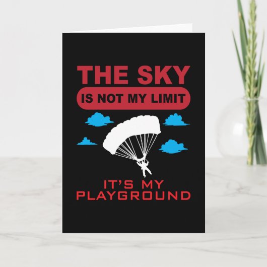 Carte Sky n'est pas ma limite Skydiver Skydiving (Devant)