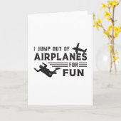 Carte Skydive Skydive Skydiver Jump Plane Idée cadeau (Fleur jaune)