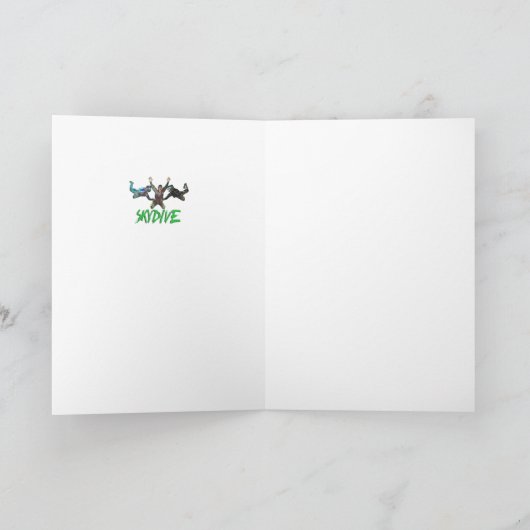 Carte Skydive - Texte vert (Intérieur)