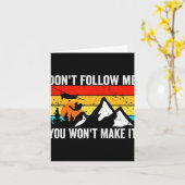 Carte Skydiver Dont Follow Me I Do Stud Things Skydivi (Fleur jaune)