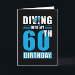 Carte Skydiver Gift 60th Birthday<br><div class="desc">Skydiver gift for 60th birthday</div>