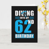 Carte Skydiver Gift 62nd Birthday (Fleur jaune)