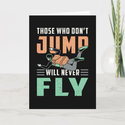 Carte Skydiver Skydiver Jump Retro Funny Cadeau (Devant)