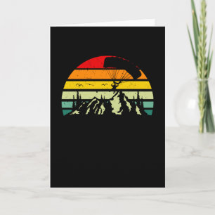 Carte Skydiver Vintage Retro Skydiver Parachute