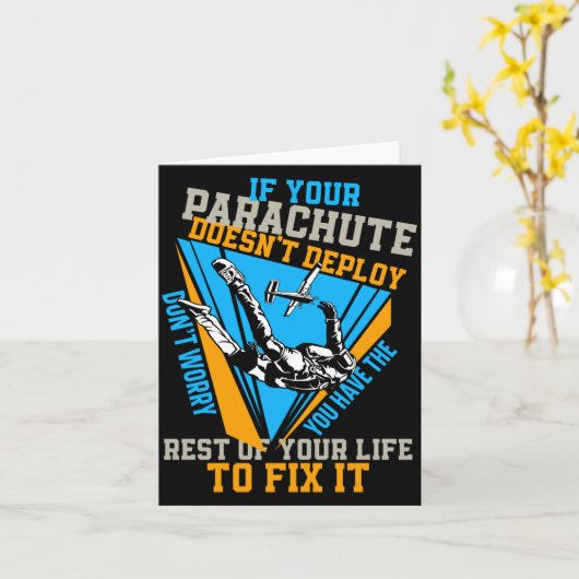 Carte Skydiving If Your Parachute Doesnt Deploy Dont  (Fleur jaune)