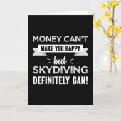 Carte Skydiving vous rend heureux cadeau amusant (Fleur jaune)
