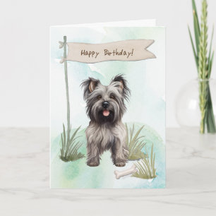 Carte Skye Terrier Chien de race sous signe d'anniversai