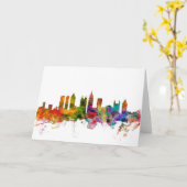 Carte Skyline Atlanta Georgia (Fleur jaune)