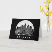 Carte Skyline Atlanta Georgia (Fleur jaune)