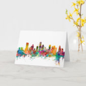 Carte Skyline de Houston (Fleur jaune)